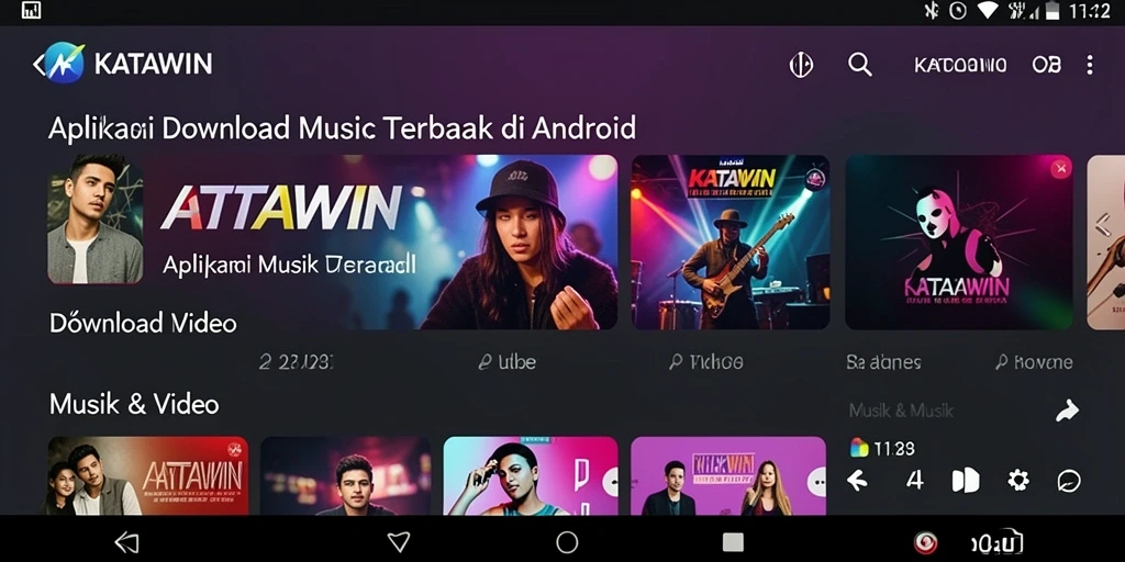 Antarmuka KATAWIN yang intuitif untuk Download Musik.