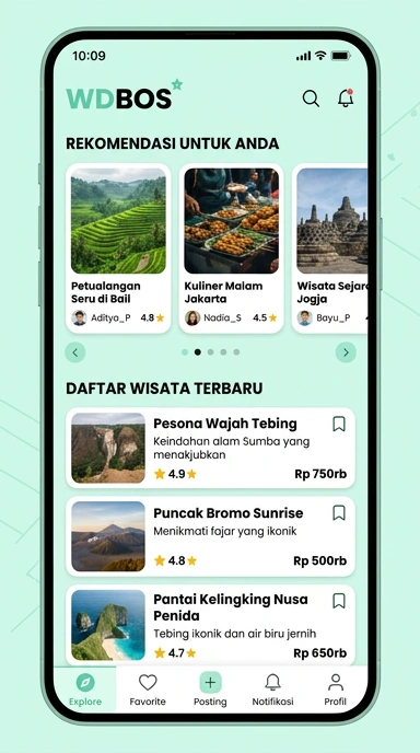 Tampilan katalog aplikasi wdbos
